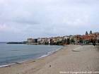 En la playa de Cefalu, Italia.