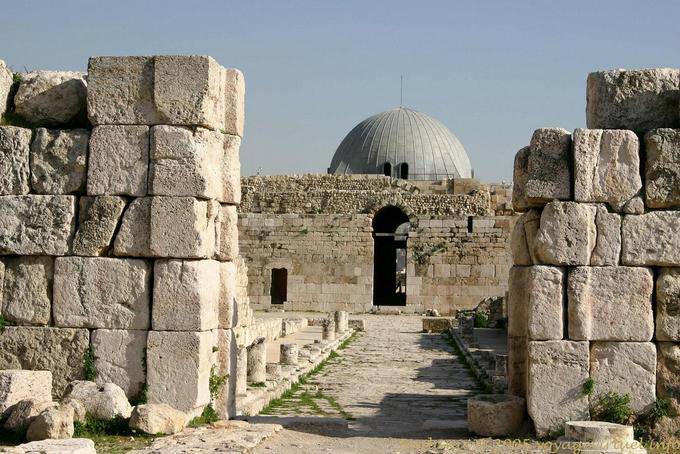 Cúpula del vestíbulo, vista exterior, Citadel, Amman - Jordania