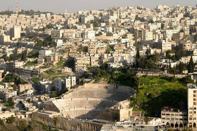Teatro romano Panorama desde la Alcazaba, Amman - Jordania