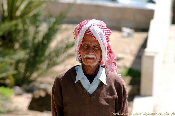 Retrato del hombre que llevaba un keffiyeh, Aqaba - Jordania
