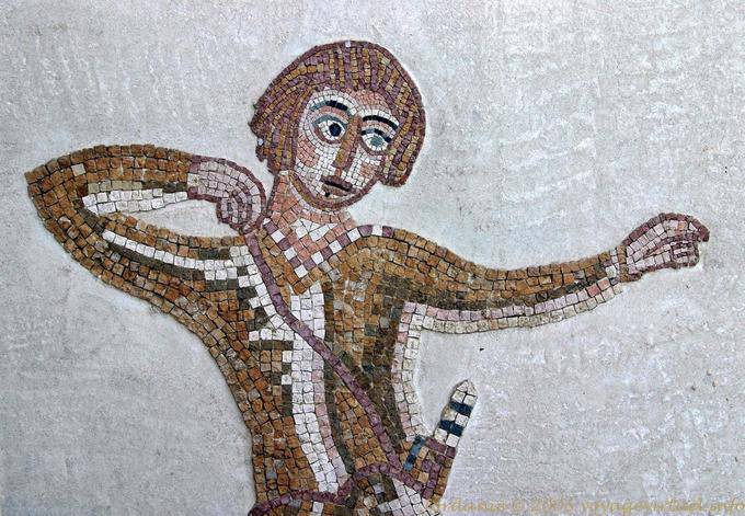 La gente se dio cuenta de mosaico, Madaba - Jordania