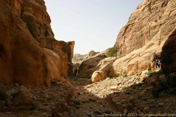 En las gargantas del río, Petra Wadi El Metaha - Jordania