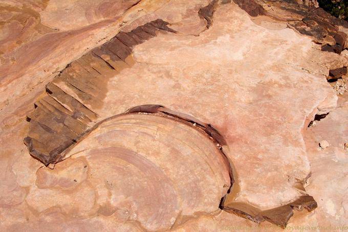 Formación geológica en el camino, Petra Zib Attuf - Jordania