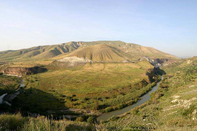 Valle Hiéromax (actual río Yarmouk) vista desde cerca de Umm Qays - Jordania