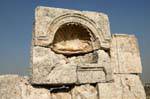 Saint Jacques clamshell Escultura, Palacio Viejo, la ciudadela de Ammán, Amman, Jordania.