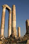 El gran templo de Hércules fue construido entre 162-166 dC, Amman, Jordania.