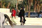 Hermano, hermana y la cola del caballo, Aqaba, Jordania.