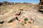 Panorama desde las alturas de Jabal Al-Kubtha, Petra, Jordania.