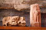 Esculturas nabateos exhibidos en el Museo de Petra Ciudad Baja, Jordania.