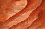 Pintura de la roca, piedra arenisca Wadi Al-Farasa, Petra, Jordania.
