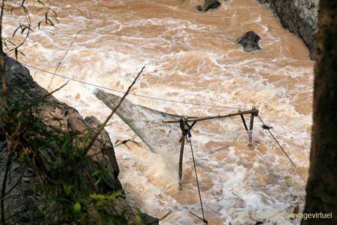 Desvío de los pescados, Li Phi Mekong, Laos