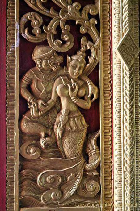 Ese detalle Patum, el Templo del Loto, Luang Prabang, Laos