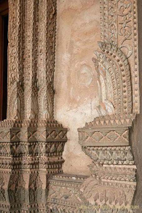 Finesse ornamentación, Haw Phra Kaew, Vientiane, Laos