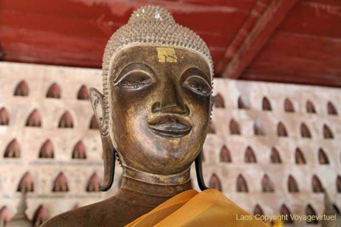 Buda sonriente, Wat Si Saket, Vientiane, Laos