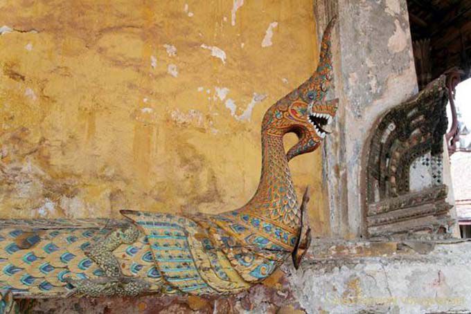 Naga pintado Magnífico, Wat Sisaket, Vientiane, Laos