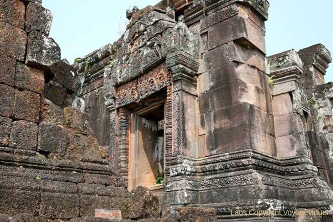 Pared Portico, Wat Phu, Laos
