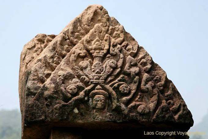 Desgaste de tiempo, Vat Phou, Laos