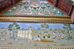 La vida de Buda pintado en una capilla, Wat Sene Soukharam, Laos.