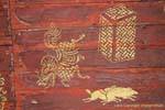 Detalle de pintura Wat Chom Phe, Luang Prabang, Laos.