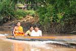 Transporte Monk, Mekong, Laos Sur, Laos.