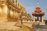 Loto pared exterior, Pha That Luang, Vientiane, Laos.