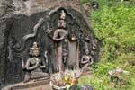 Visión general de la Trimurti, Wat Phu, Laos.