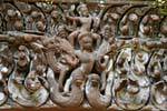 Dintel mostrando Vishnu con Garuda, Wat Phu, Laos.