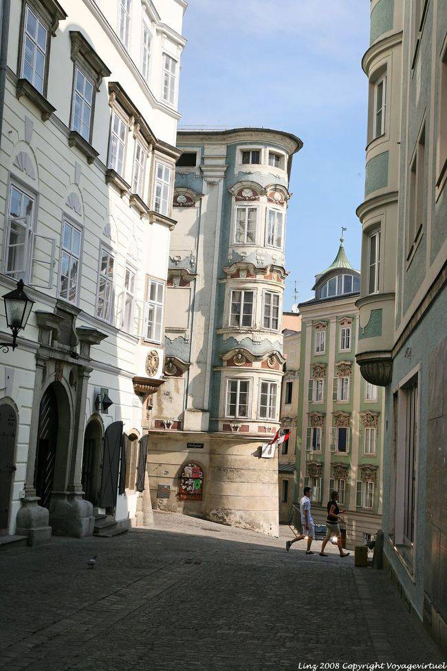 Altstadt, en la calle Altmarkt, Linz - Austria