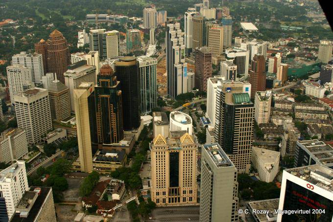 Rotar vista panorámica desde la plataforma de observación, Kuala Lumpur - Malasia