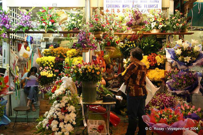 Floristerías Trader, Kuala Lumpur, en el mercado chino - Malasia