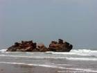 Ruina cerca Diabet, desembocadura del río Ksob, Borj el Baroud, Essaouira, Marruecos.