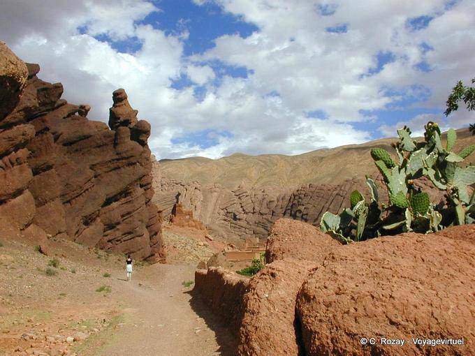 Paseo rojo en el cerebro del Atlas, Dades - Marruecos