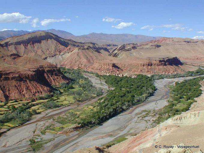 Dades, panorama en la confluencia, Valle de las Rosas - Marruecos