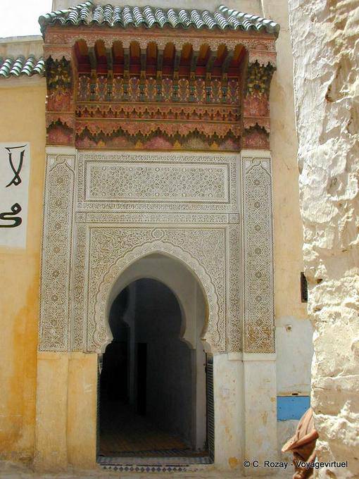 Madera tallada y estuco, Meknes pintado - Marruecos