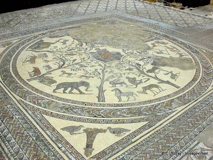 Casa de Orfeo, mosaico, Volubilis - Marruecos