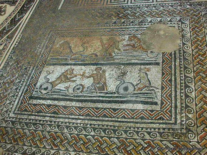 Mosaico de la casa de los fauvistas, Volubilis - Marruecos