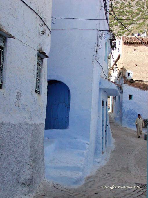 Descenso de las colinas circundantes, Chefchaouen - Marruecos
