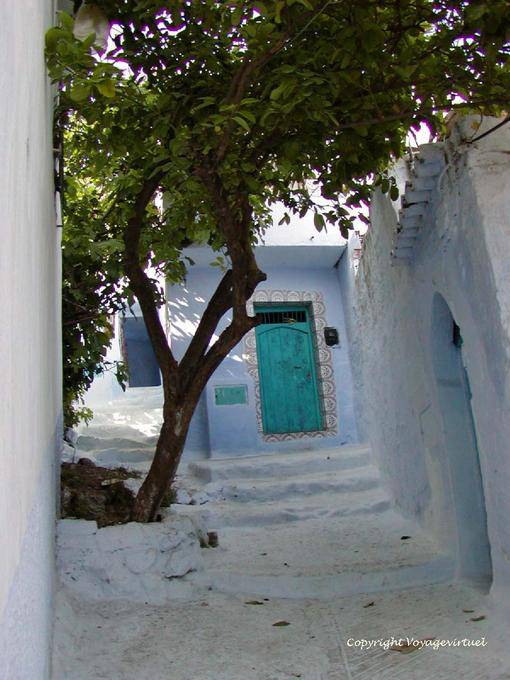 Naranja en las escaleras, Chefchaouen - Marruecos