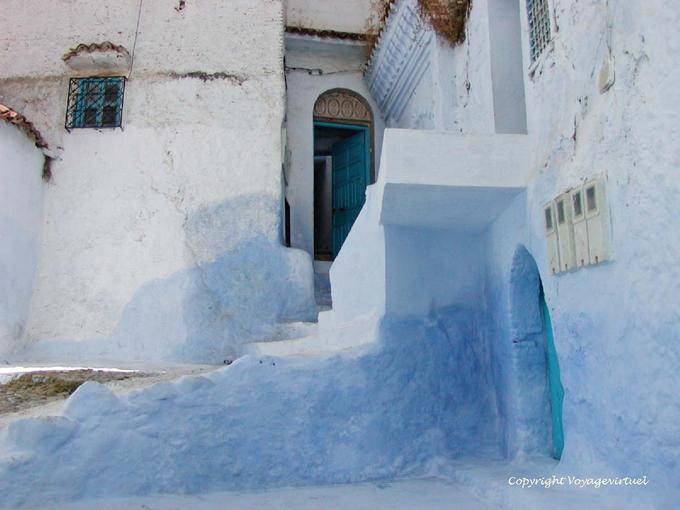 Arquitectura Chefchaouni, Bab Souk Medina, Chefchaouen - Marruecos