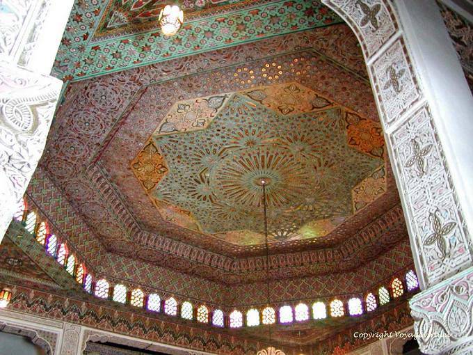 El techo Palacio fabuloso, Arte Fes - Marruecos