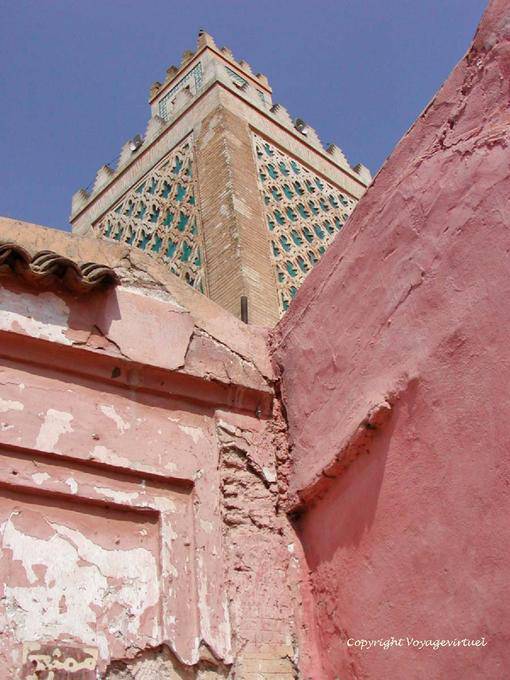 La mezquita Mouassine, visto desde otro ángulo, Marrakech - Marruecos