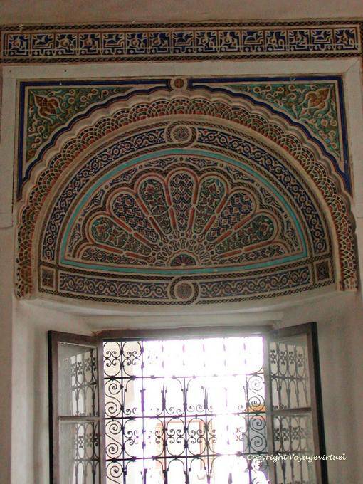 Ventana Adorno (interior), Palacio de la Bahía, Marrakech - Marruecos