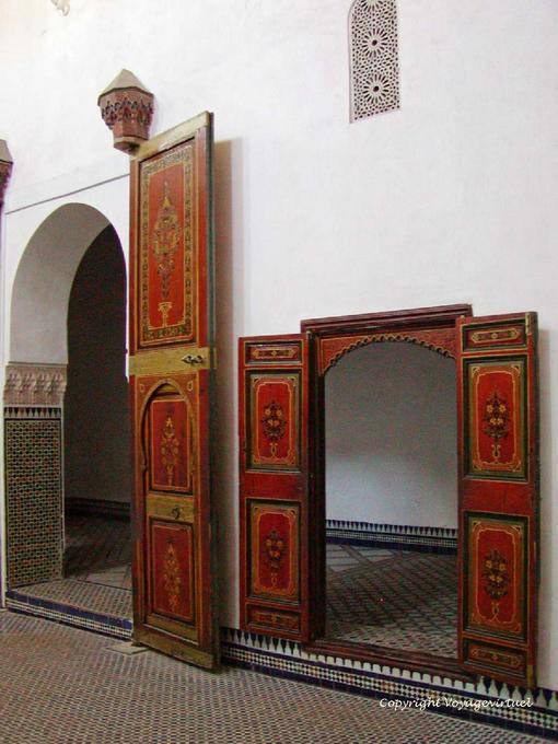 Historia de las puertas en el Pabellón de lujo, Bahia Palace, Marrakech - Marruecos
