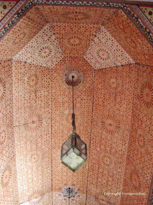 Techo puntillismo, Bahia Palace, Marrakech - Marruecos