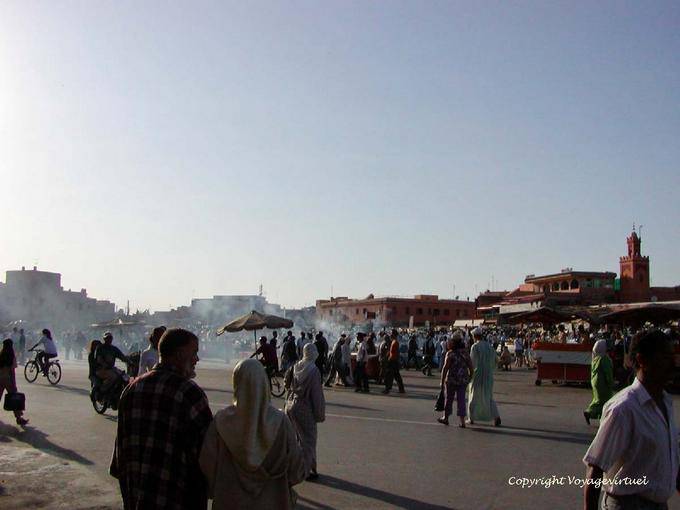 Djemaa el-Fna en la noche, Marrakech - Marruecos