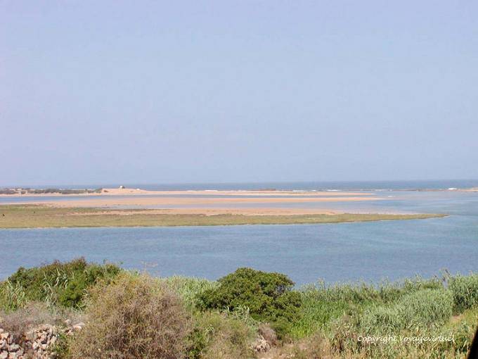 Ver las arenas de la laguna, Oualidia - Marruecos