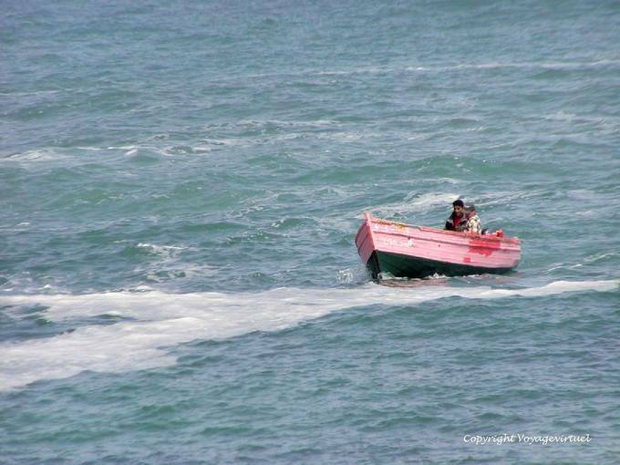 Pasaje Bar en el canal de la laguna de Oualidia - Marruecos