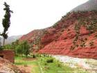 Tierra roja Ourika, Marruecos.