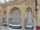 Estuco Arte y azulejos, fuente Mausoleo de Mohammed V, Rabat, Marruecos.