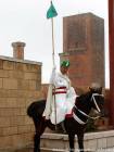 Guardia a caballo en la Torre de Hassan, Rabat, Marruecos.